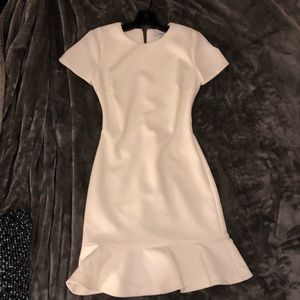 Short Ruffled White Dress